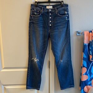 MOTHER The Pixie Tomcat Ankle Jeans in Blue